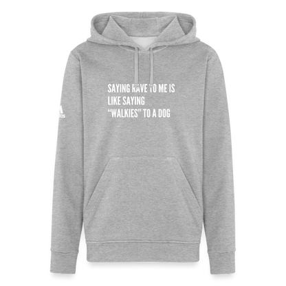 Say Rave Adidas Unisex Fleece Hoodie - heather gray