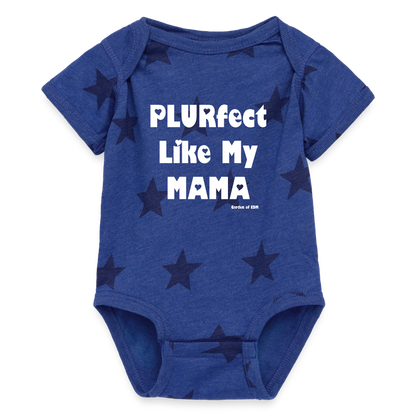 PLURfect Like My MAMA Baby Star Onesie - royal star