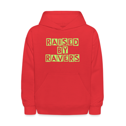 Raised By Ravers Kids' Hoodie - red