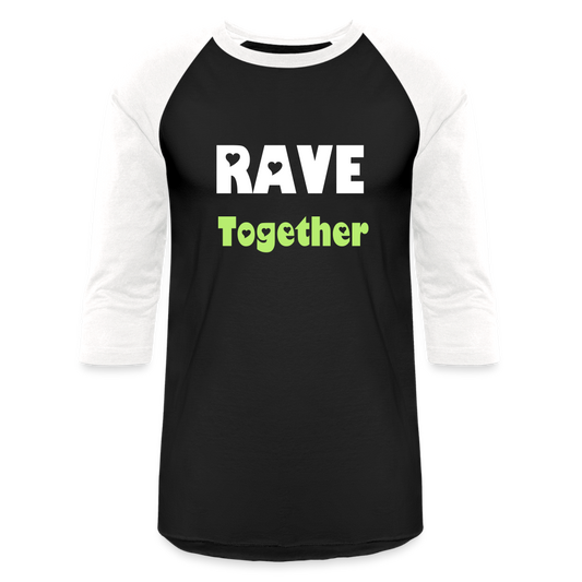 Rave Together Baseball T-Shirt - black/white