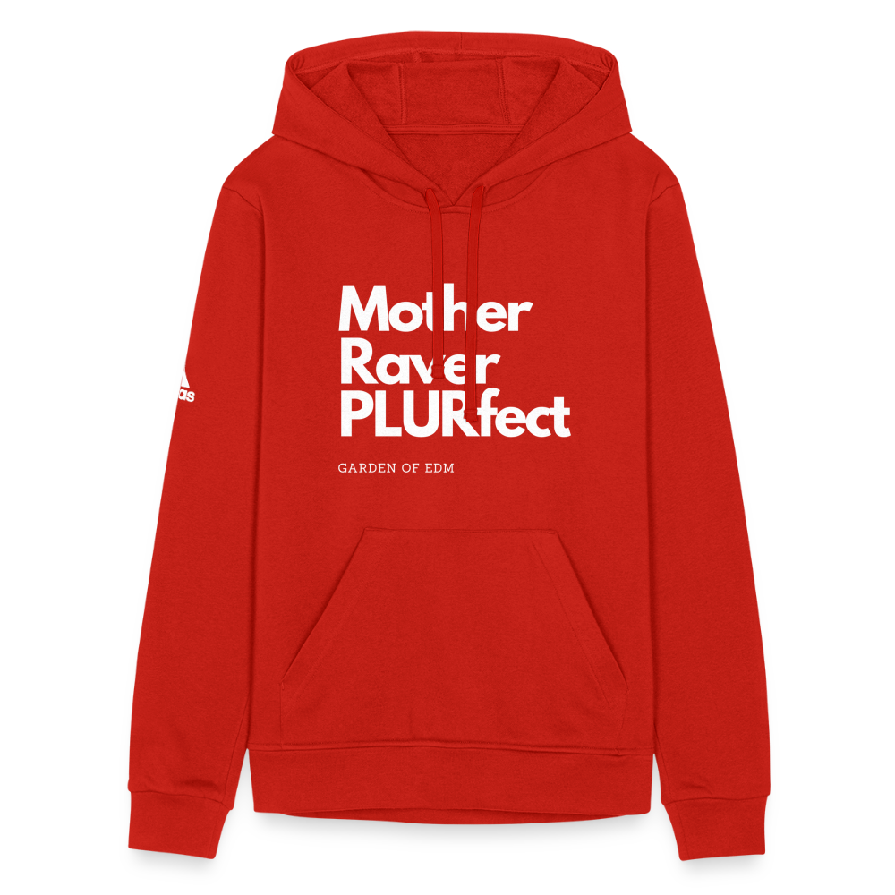 PLURfect Mother Adidas Unisex Fleece Hoodie - red