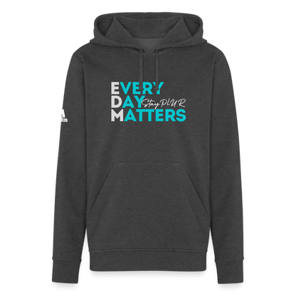 EDM Adidas Unisex Fleece Hoodie - charcoal grey