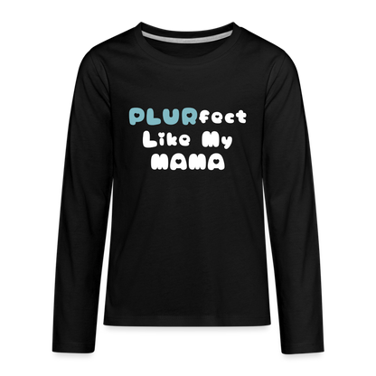 Like My Mama Youth Long Sleeve T-Shirt - black