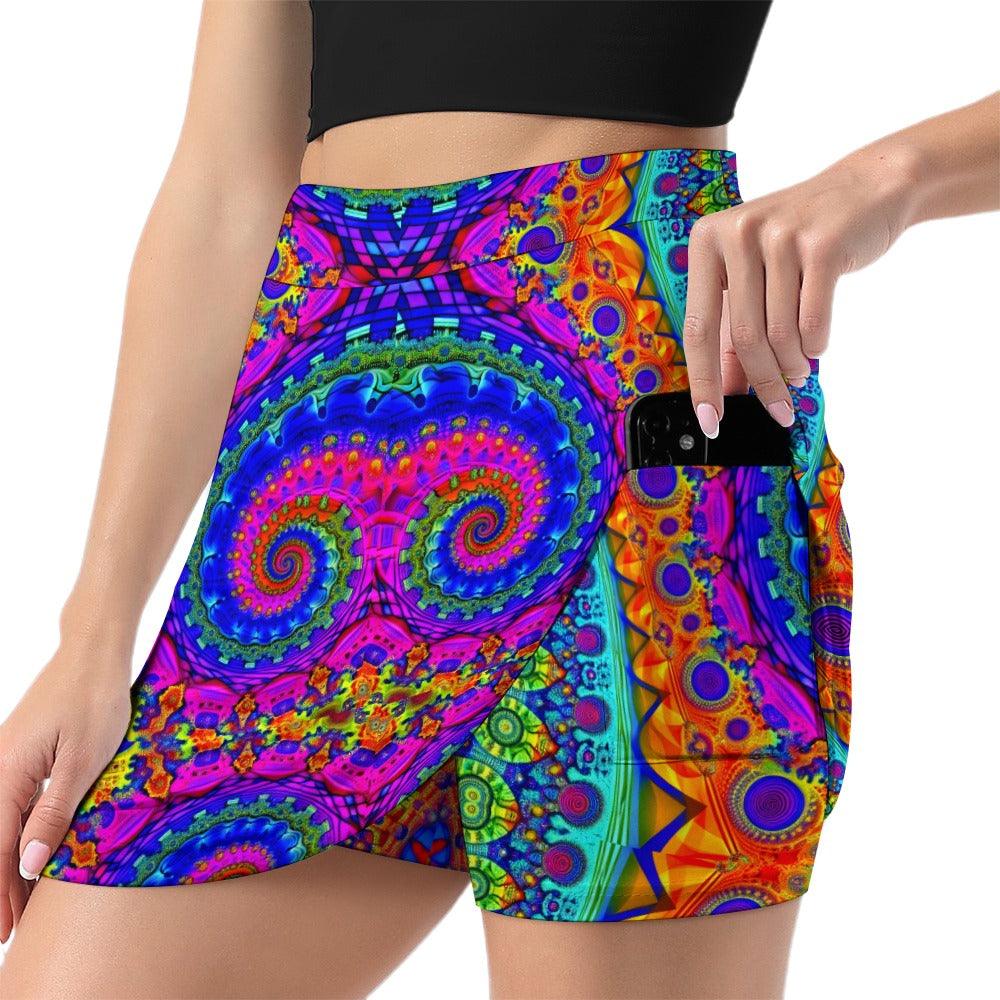 Wanderlust Skort with pockets - Garden Of EDM