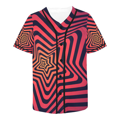 Red Illusions Baseball Jersey