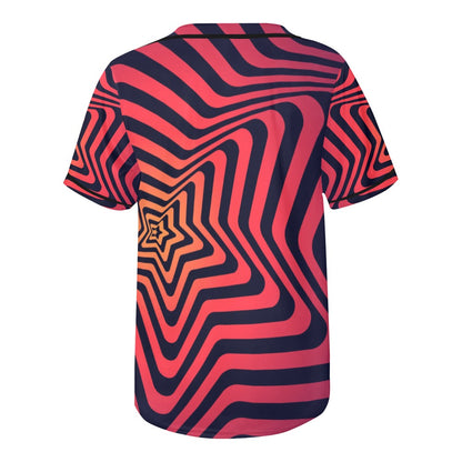 Red Illusions Baseball Jersey