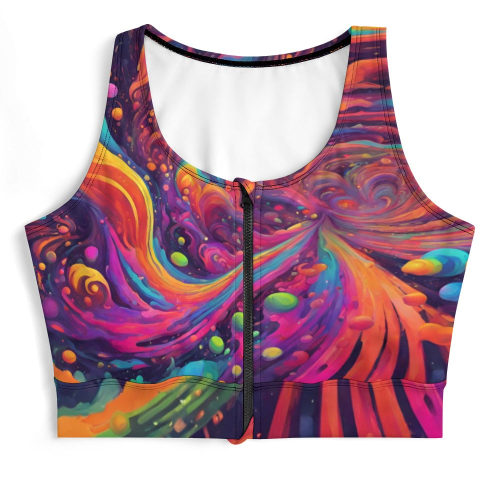 Galactic Dreamer Zipper Crop