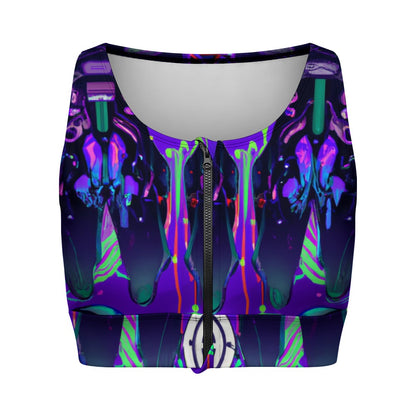 Liquid Divinity Zipper Crop