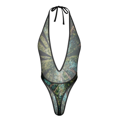 Forest Dreams V Halter One Piece Swimsuit