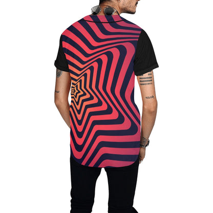 Red Illusions Baseball Jersey