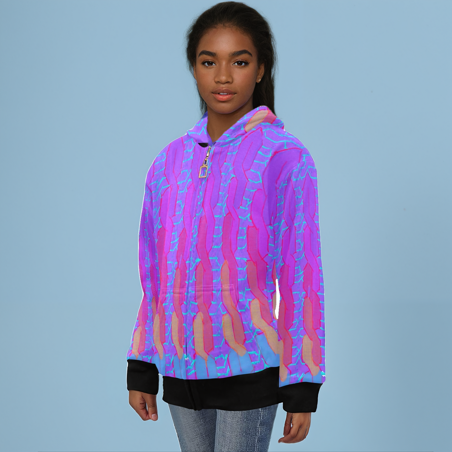 Infinity Warp Big Girls' Zip Up Hoodie