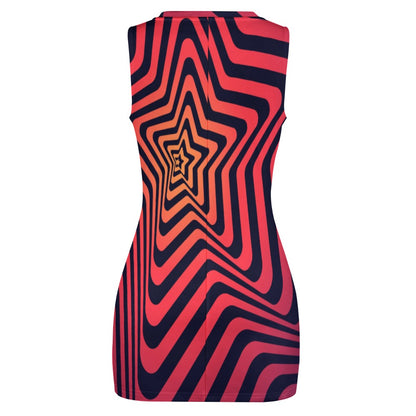 Red Illusions Dress Set