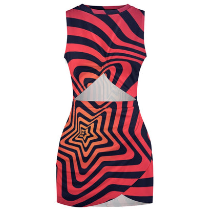 Red Illusions Dress Set