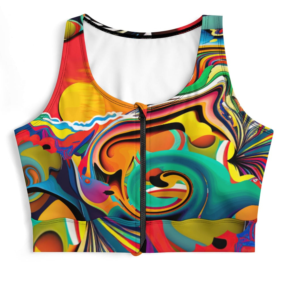 SOL Vibes Zipper Crop