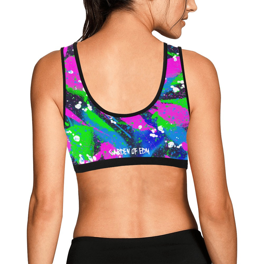 Saved By The Rave Sports Bra - Garden Of EDM