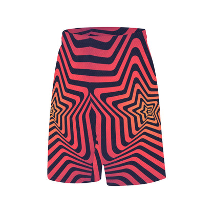 All Over Print Basketball Shorts With Pockets