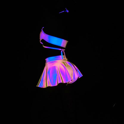 Reflective Skirt Set - Garden Of EDM