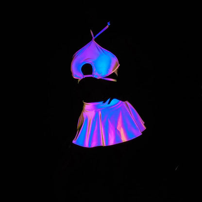 Reflective Skirt Set - Garden Of EDM