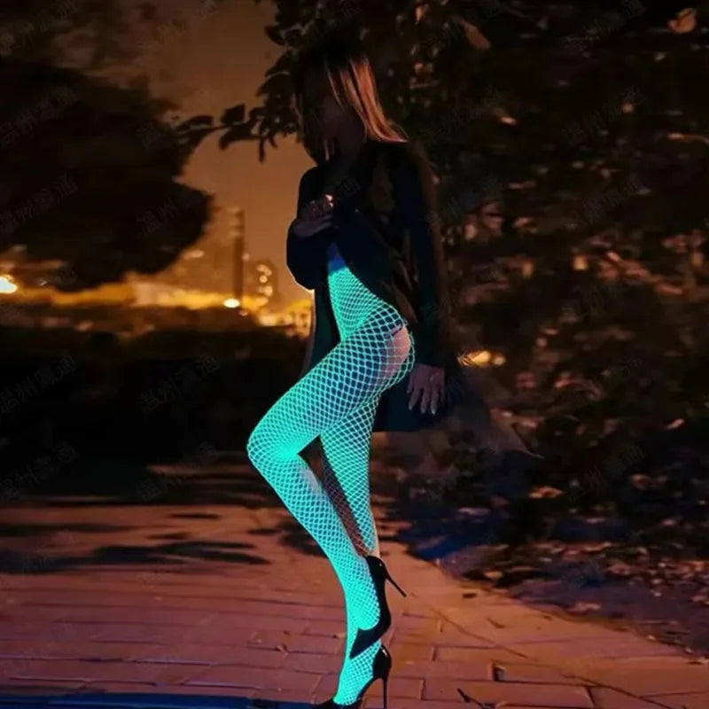 Glow in the Dark Fishnets - Garden Of EDM