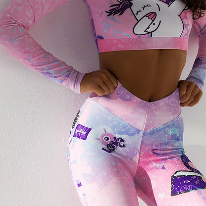 Unicorn Love Crop and Pants Set