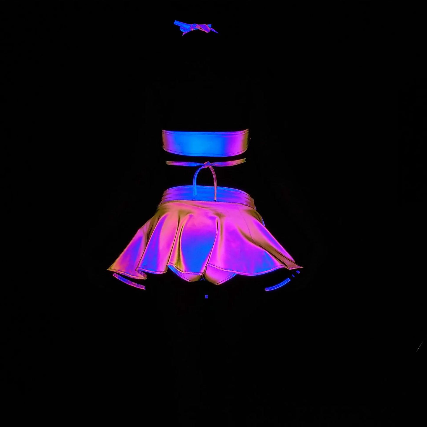 Reflective Skirt Set - Garden Of EDM