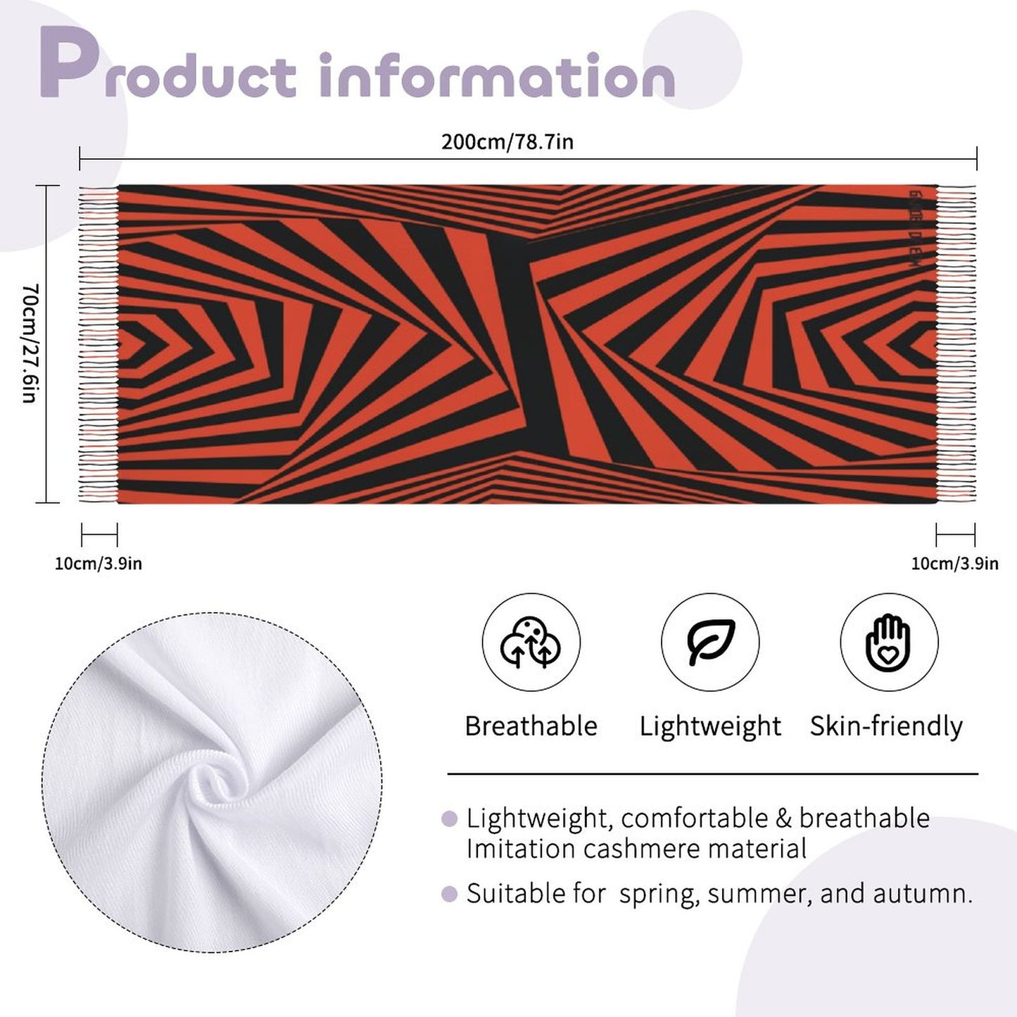 Red Illusions Pashmina