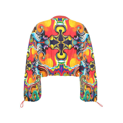 SOL Vibes Chiffon Cropped Jacket - Garden Of EDM