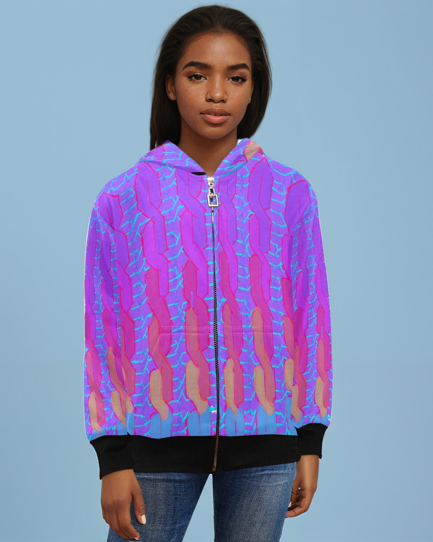 Infinity Warp Big Girls' Zip Up Hoodie