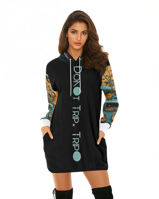 Don't Trip. Trip! Mushroom Mini Hoodie Dress