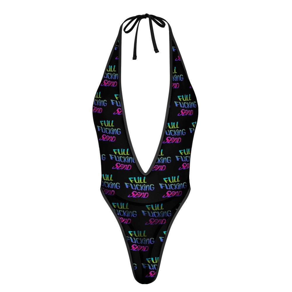 Full F*cking Send V Halter One Piece