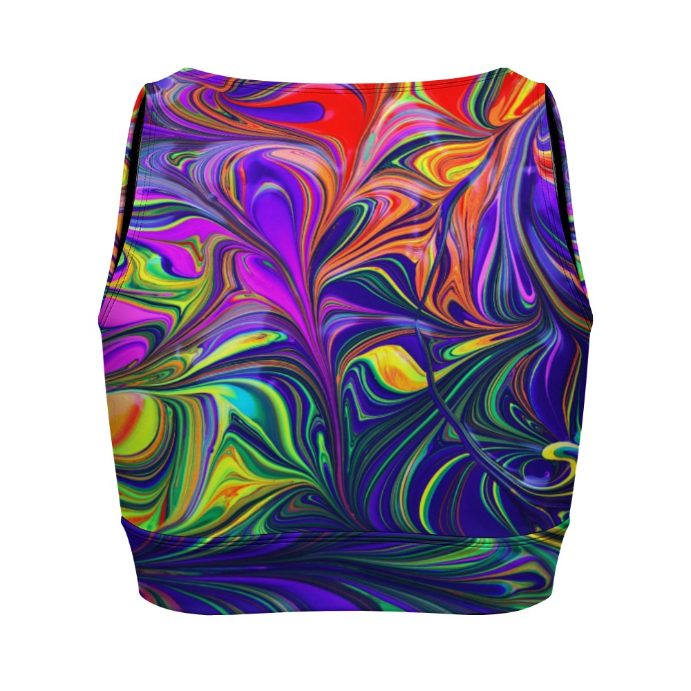 Rave Drip Zipper Crop