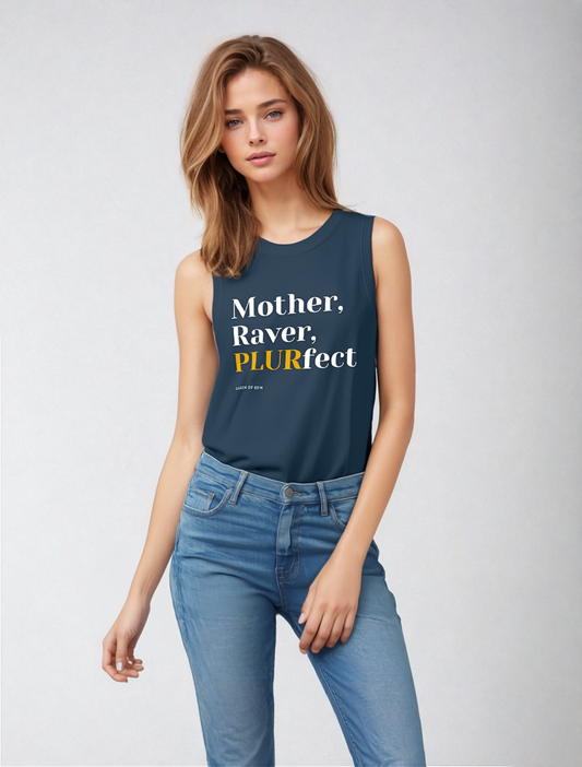 PLURfect Mother Curvy Relaxed Tank Top - denim