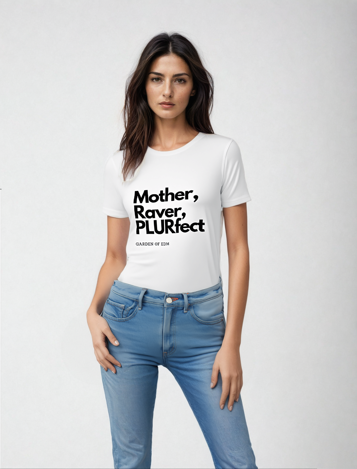 PLURfect Mother Adidas Women's Recycled Performance T-Shirt - white