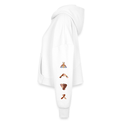 PLUR Women’s Crop Hoodie & Short Set - white