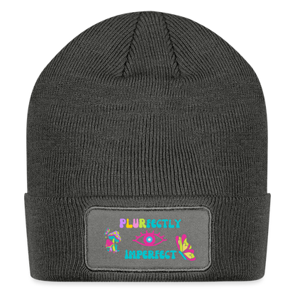 Plurfectly imperfect Beanie - charcoal grey