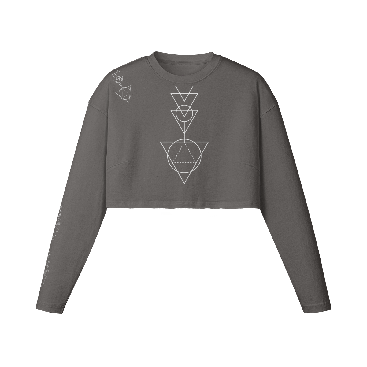 Sacred Balance Long Sleeve Faded Crop Top