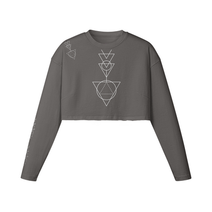 Sacred Balance Long Sleeve Faded Crop Top