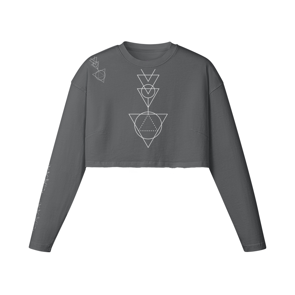 Sacred Balance Long Sleeve Faded Crop Top