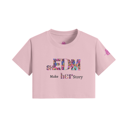 shEDM HERstory Crop Boxy Tee