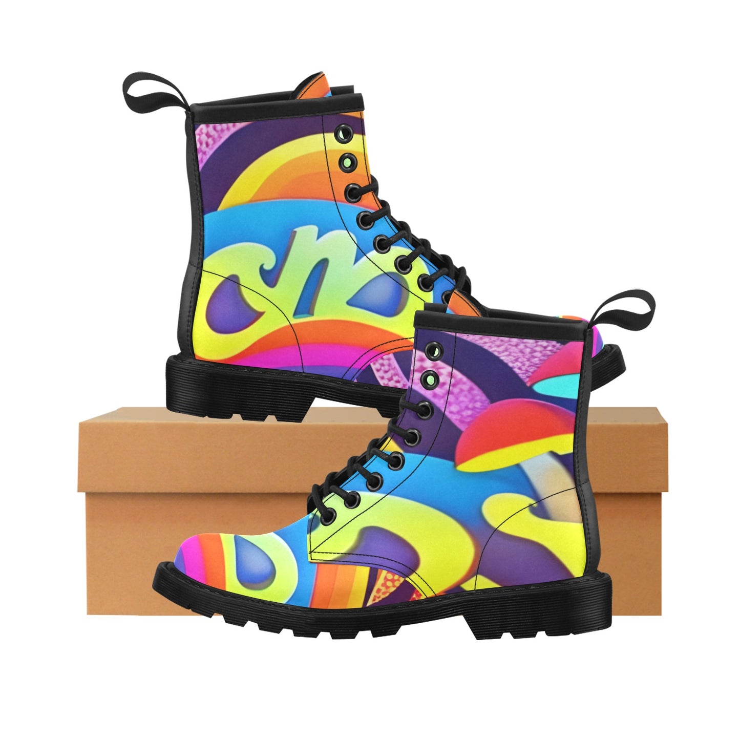 Mushroom Women's Martens Boots - Garden Of EDM