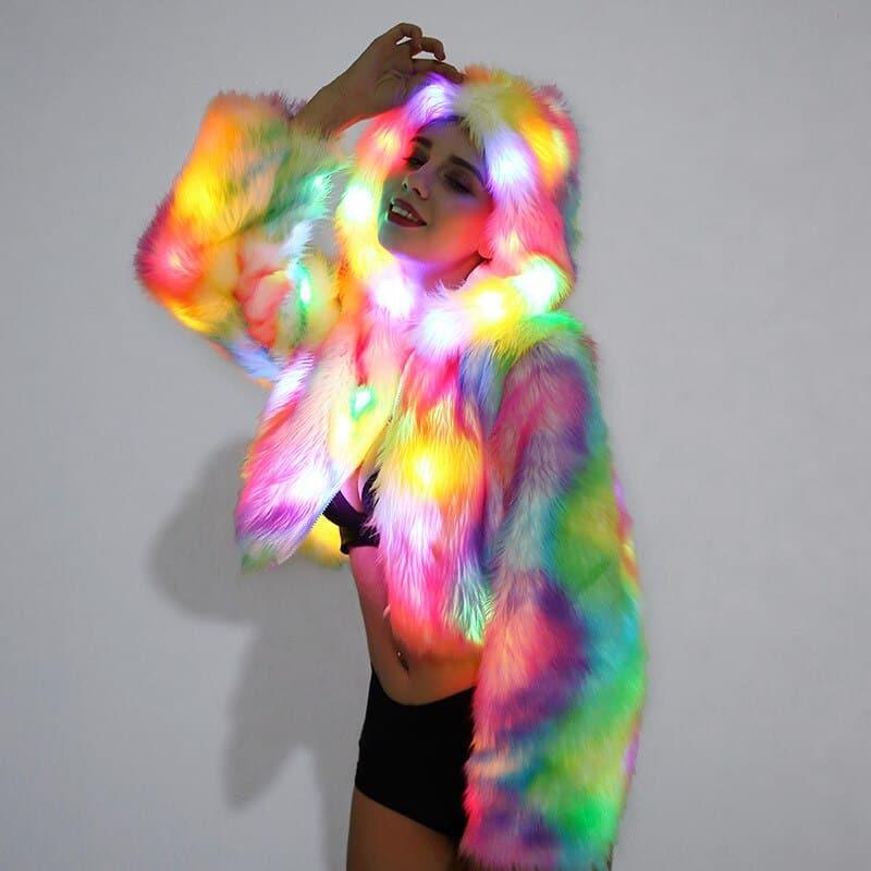 Led clearance fur coat