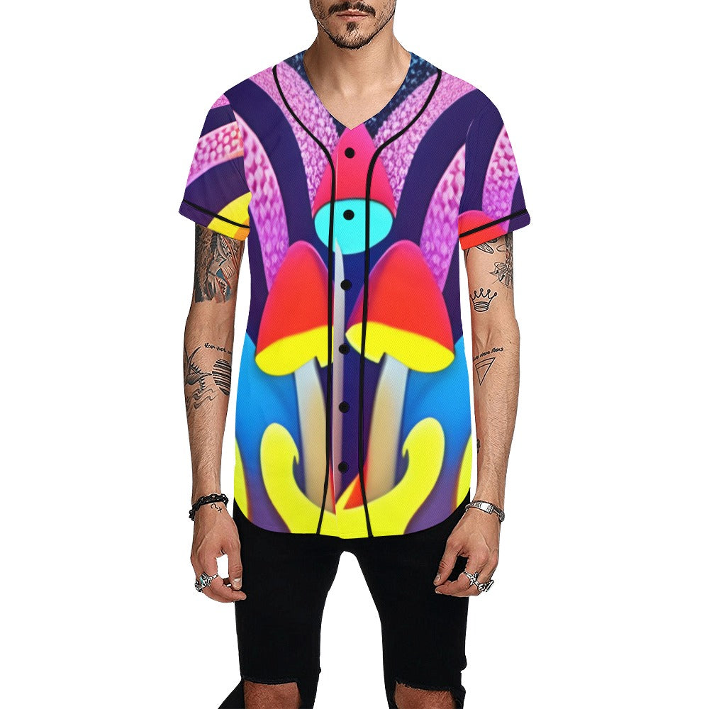 Mushroom Masc Baseball Jersey - Garden Of EDM