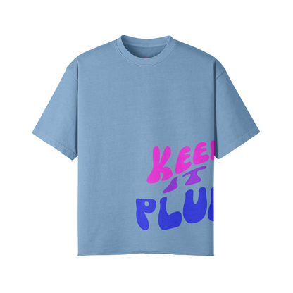 Keep It PLUR Raw Hem Oversized T-Shirt (Unisex) - Garden Of EDM