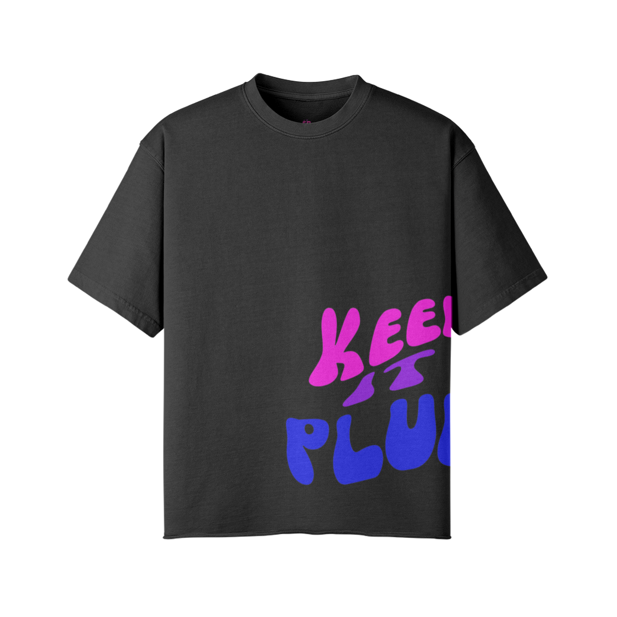 Keep It PLUR Raw Hem Oversized T-Shirt (Unisex) - Garden Of EDM