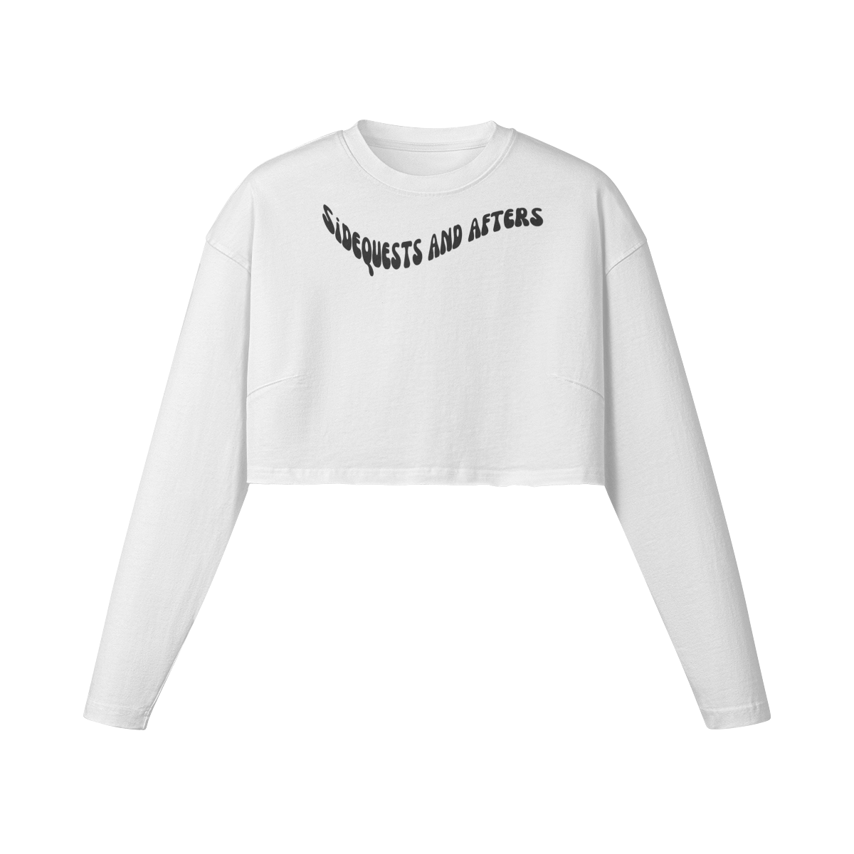 Sidequests And Afters Long Sleeve Crop - Garden Of EDM