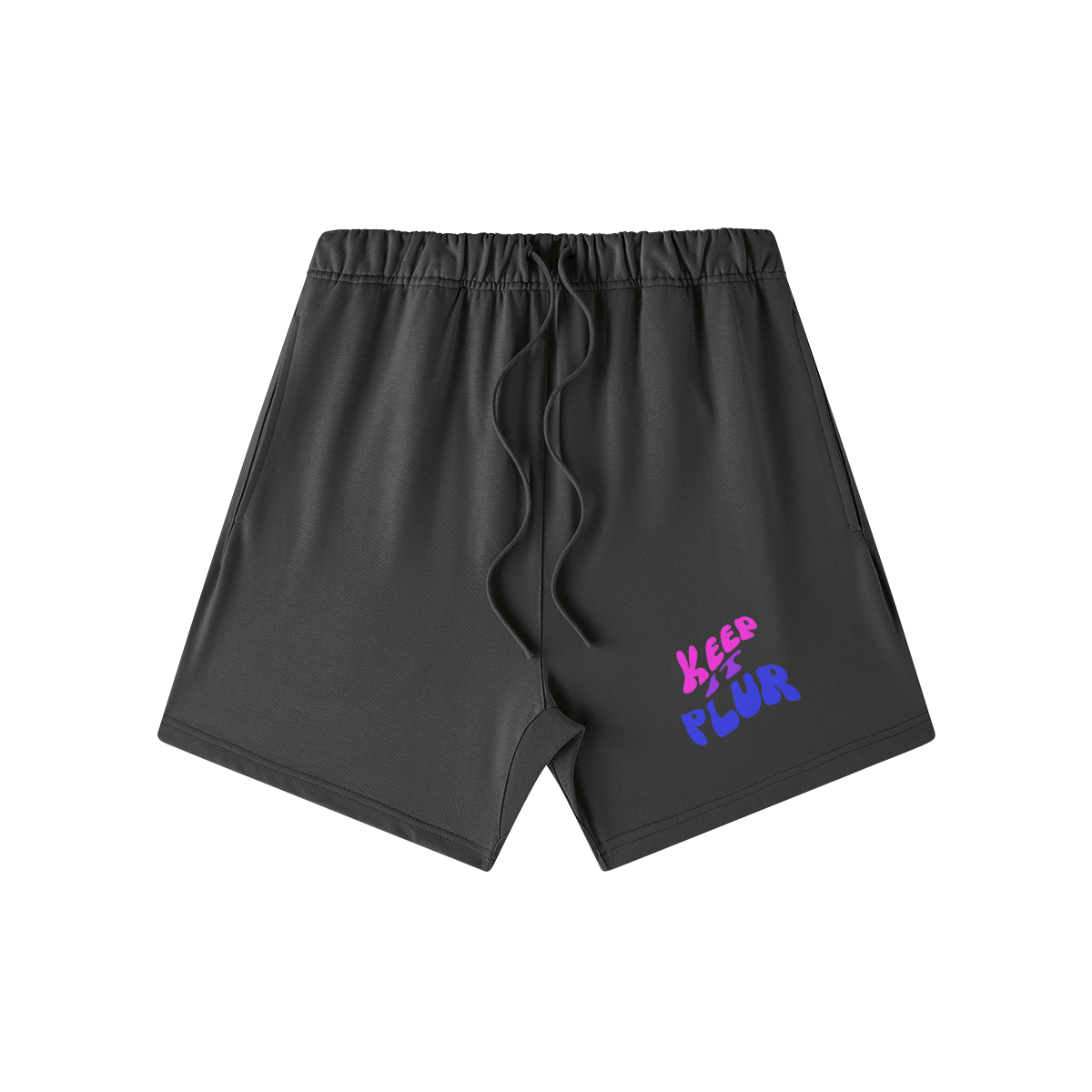 Keep It PLUR Oversized Shorts - Garden Of EDM