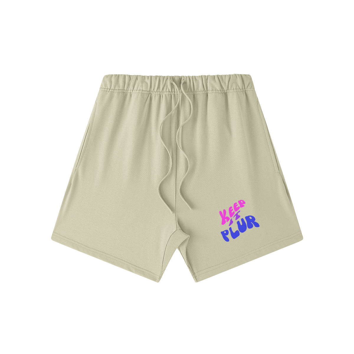 Keep It PLUR Oversized Shorts - Garden Of EDM